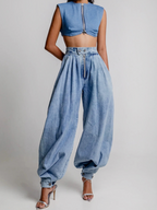 | High Waist Balloon Jeans