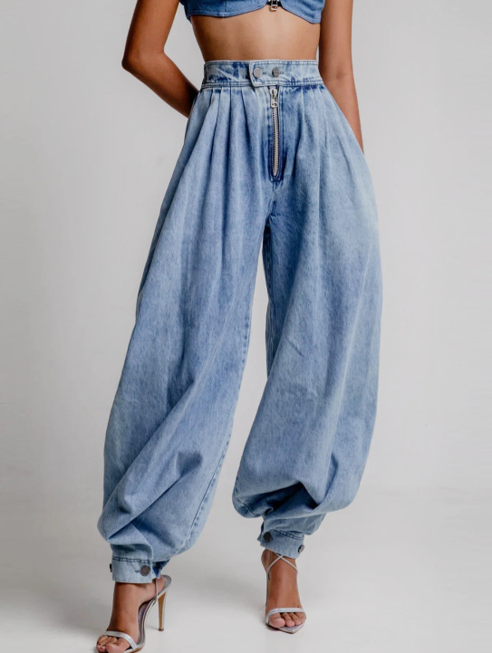 | High Waist Balloon Jeans