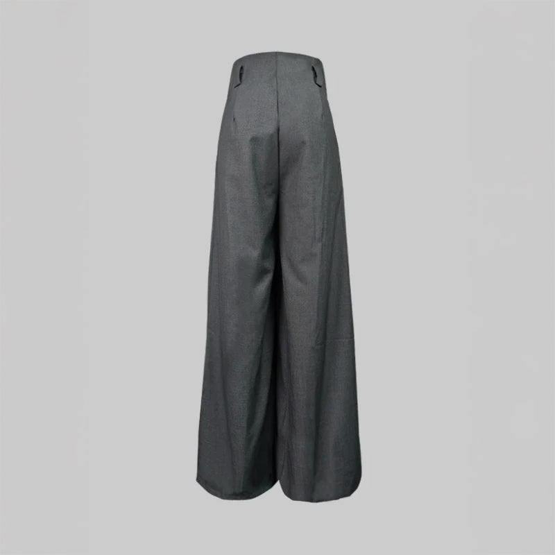 High Waist Front Slit Palazzo Pants