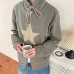 DressBetty - Hip Hop Zip Up Vintage Star Hoodie