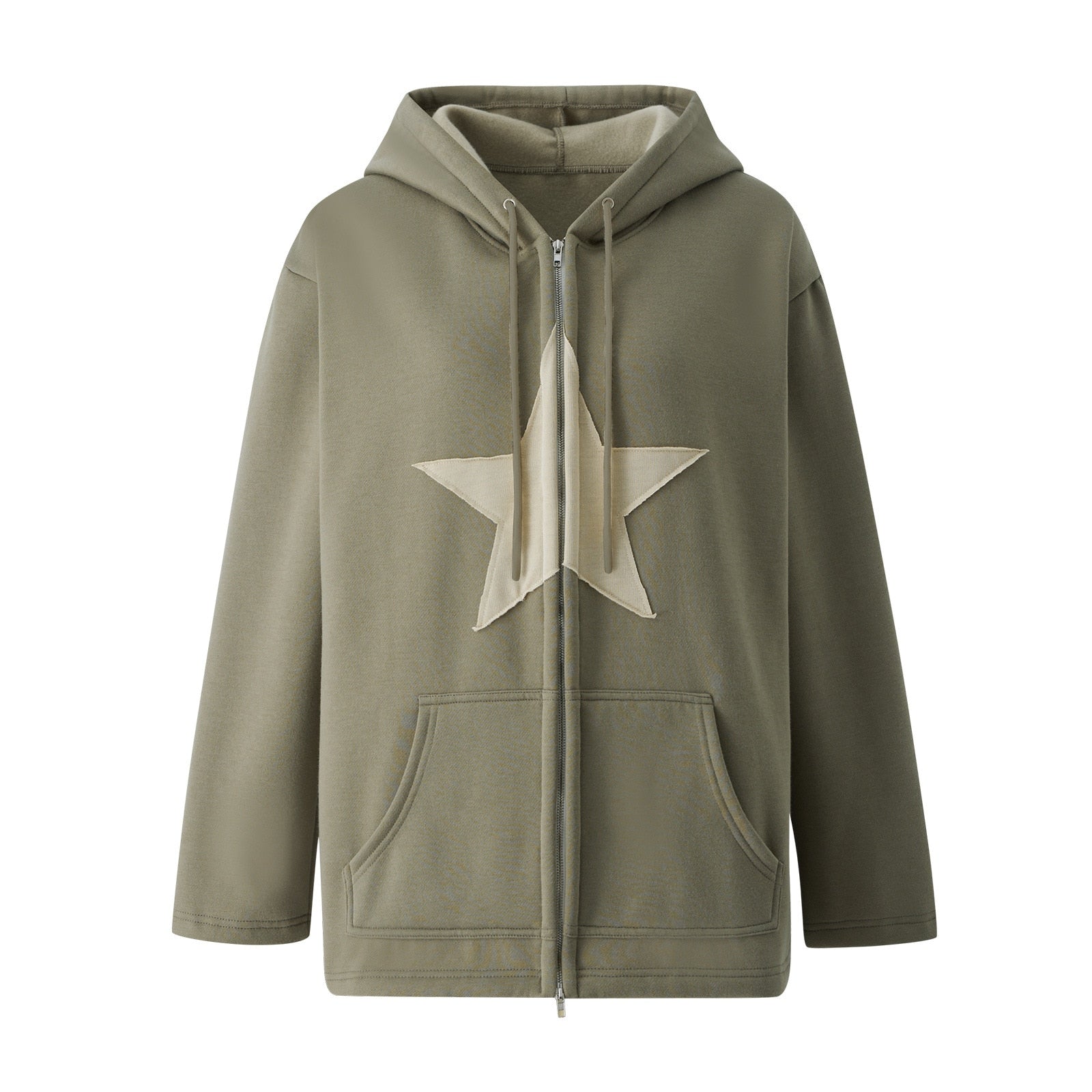 DressBetty - Hip Hop Zip Up Vintage Star Hoodie