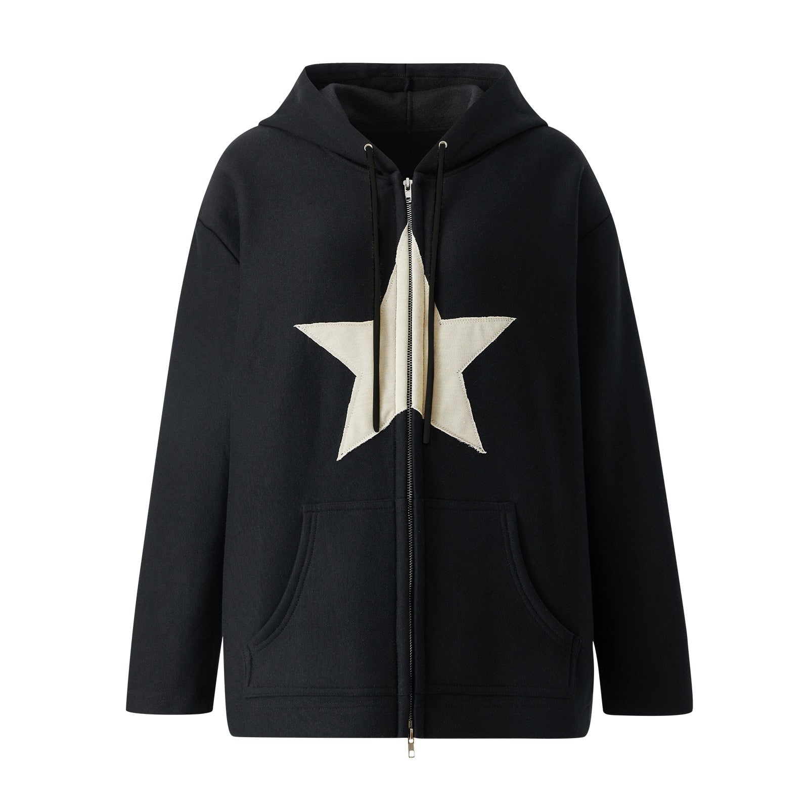 DressBetty - Hip Hop Zip Up Vintage Star Hoodie