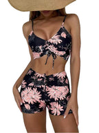 | 3-Piece Ombre Lace Bikini Swimsuit with Skirt