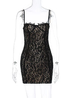 Floral Lace Corset Sweetheart Eyelash Trim Spaghetti Strap Bodycon Midi Dress