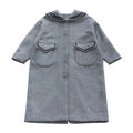 Original Lapel Loose Navy Pocket Single Coat