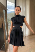 Greta Luxe Mini Dress Black Premium Wardrobe Essential