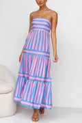 Jimena Timeless Dress Pink/blue Boutique Collection