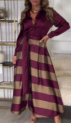 Aisling | Satin Stripe Dress