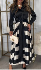 Aisling | Satin Stripe Dress