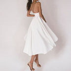Corina Statement V Neck Dress Premium Wardrobe Essential