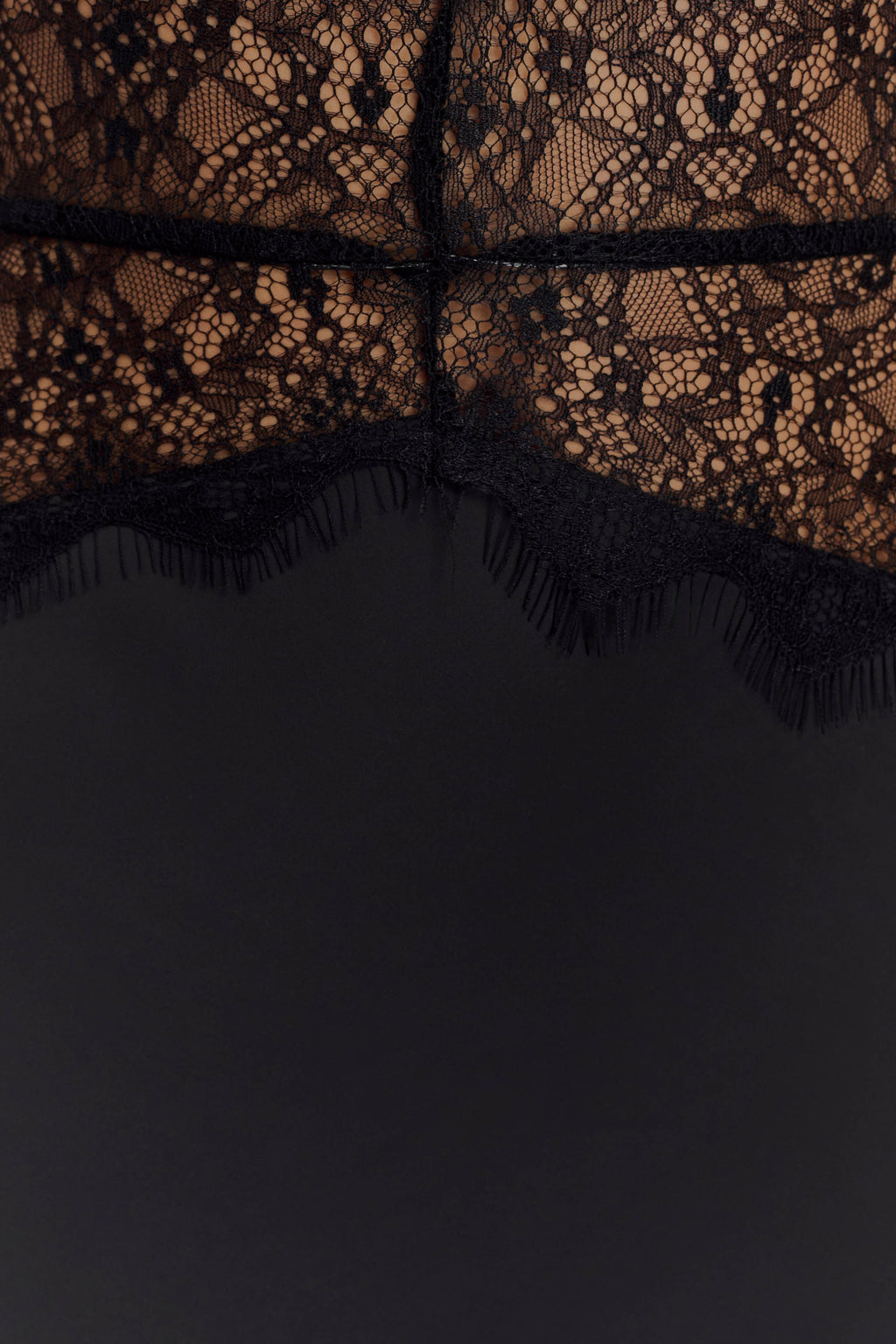 Halter Lace Panel Waist Deep V-Neck Satin Maxi Gown