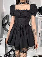PVC Harness O-Ring Sweetheart Corset Bodycon Mini Dress