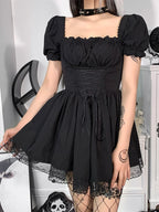 PVC Harness O-Ring Sweetheart Corset Bodycon Mini Dress
