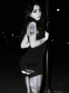 Skull Graphic Lace Trim Spaghetti Strap Cami Mini Dress
