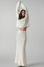 Peony Knit Top ï¼?Mid Waist Midi Skirt Set