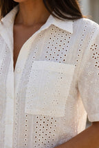 Jacquard Hollow Out Shirt Suits