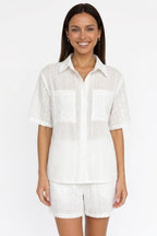 Jacquard Hollow Out Shirt Suits