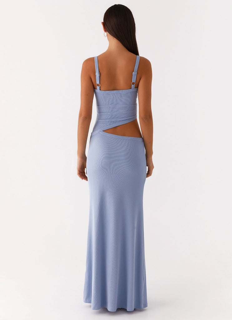 Crochet Diamond Knit Cross Front Cutout Cami Low Rise Maxi Skirt Set