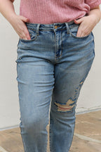 Blue Zone Planet | Judy Blue Macy Full Size Mid Rise Boyfriend Jeans