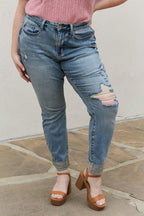 Blue Zone Planet | Judy Blue Macy Full Size Mid Rise Boyfriend Jeans