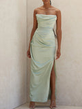 DressBetty - 2024 Green Sleeveless Evening Elegant Bandage Party Maxi Dress