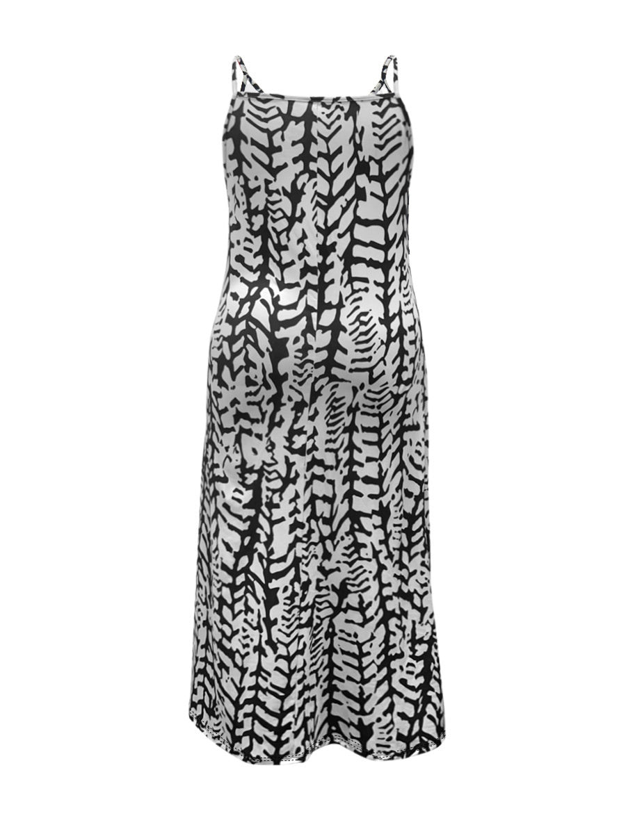 Women's Striped 3D Effect Midi Dress