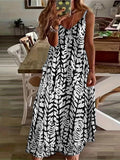 Women's Striped 3D Effect Midi Dress