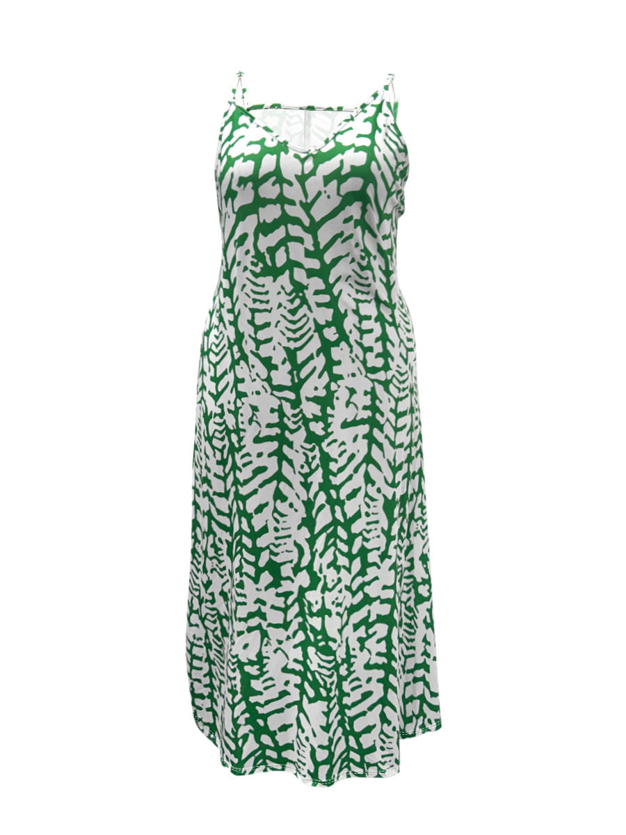 Women's Striped 3D Effect Midi Dress