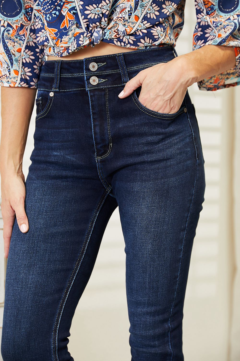 Blue Zone Planet | Kancan Full Size High Rise Wide Waistband Bootcut Jeans