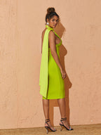 Kinga Halterneck Bandage Midi Dress