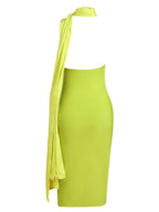 Kinga Halterneck Bandage Midi Dress
