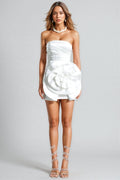 Kieran Flower Pleated Mini Dress