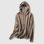 Knitted Cashmere Hooded Women__ Winter Sweater