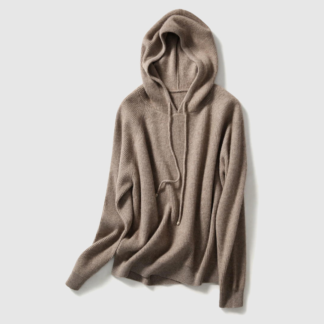 Knitted Cashmere Hooded Women__ Winter Sweater