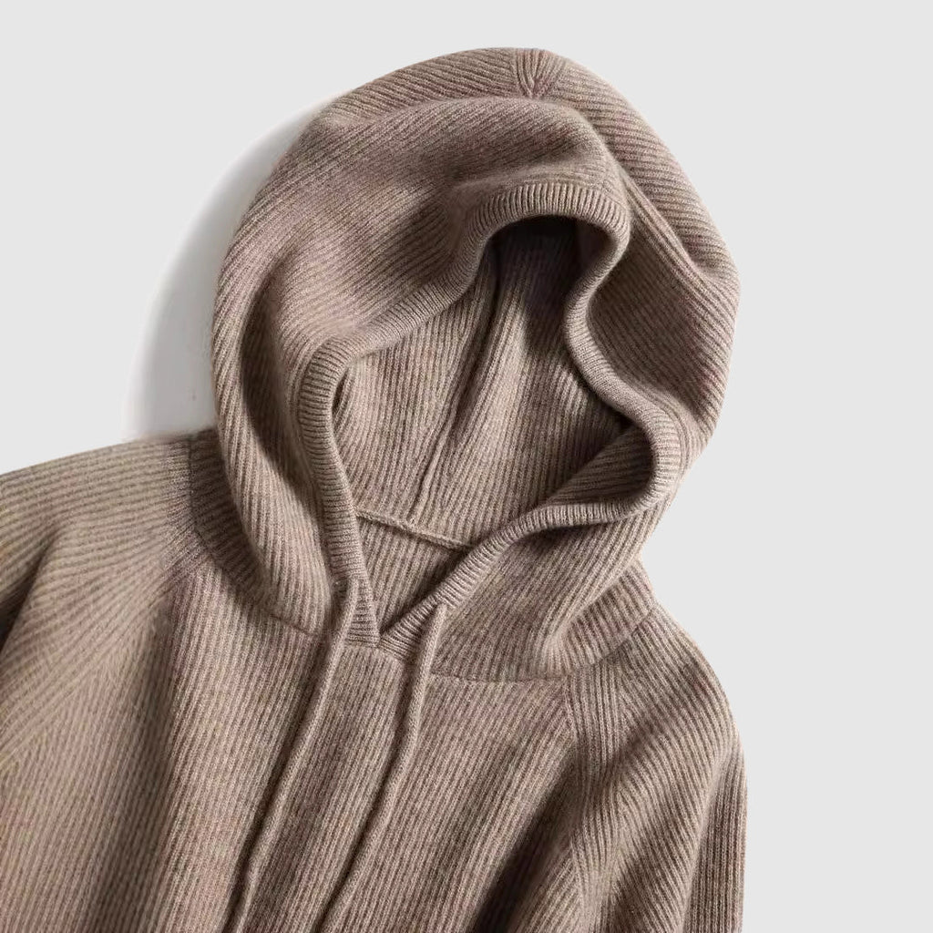 Knitted Cashmere Hooded Women__ Winter Sweater