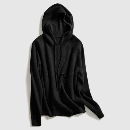 Knitted Cashmere Hooded Women__ Winter Sweater