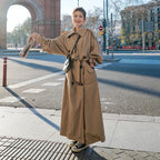 | Women's Long Loose-Fit Trench Coat