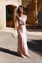 Verónica Chic Maxi Dress Dusty Pink Elevated Occasion Wear