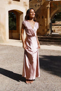 Verónica Chic Maxi Dress Dusty Pink Elevated Occasion Wear