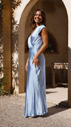 Ana Effortless Maxi Dress Blue Designer Edit