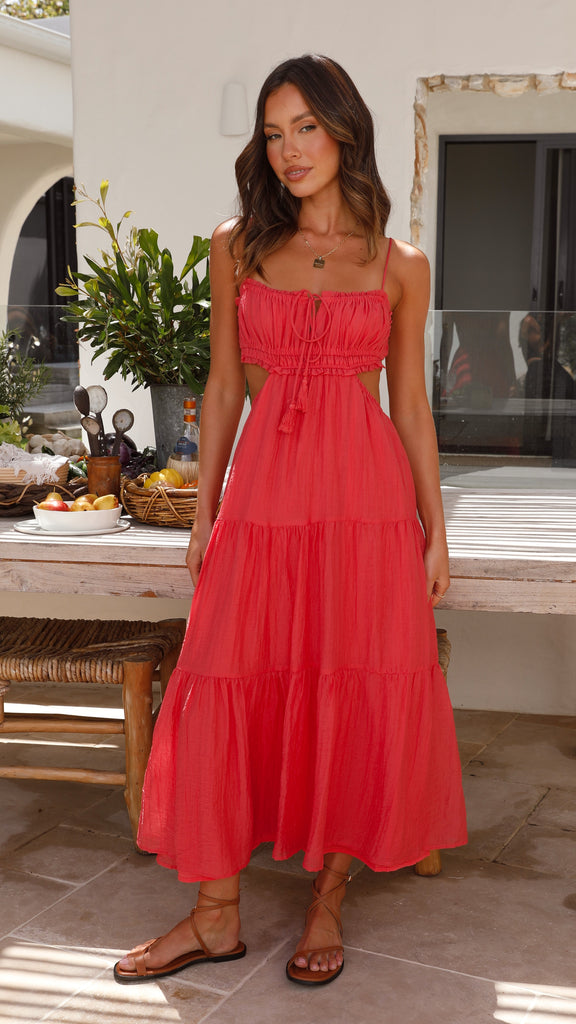 Amelia Luxe Strap Midi Dress Designer Edit