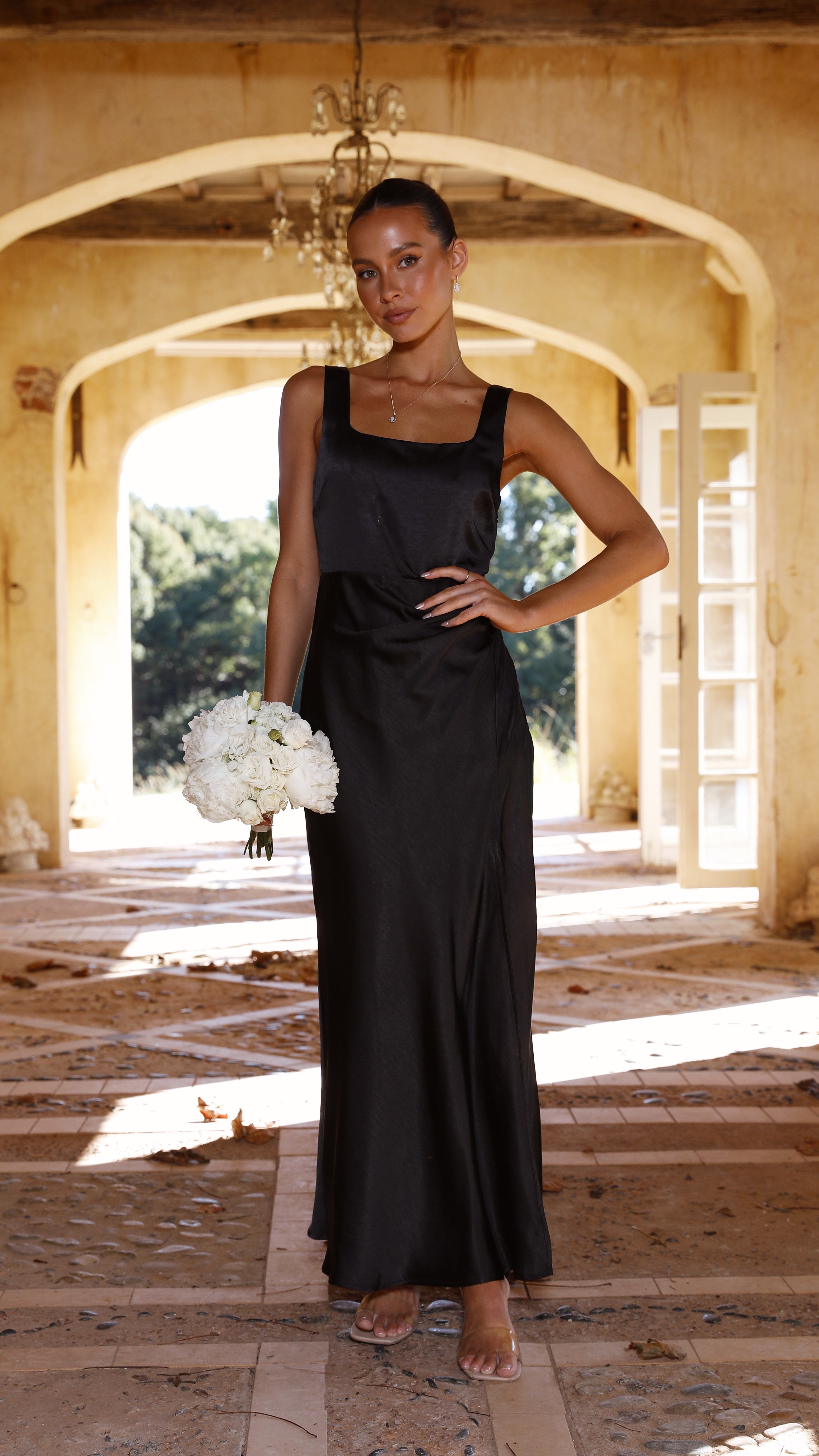 Carmen Chic Maxi Dress Black Boutique Collection