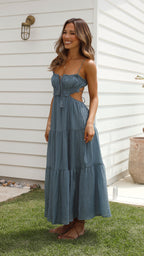 Amelia Luxe Strap Midi Dress Designer Edit