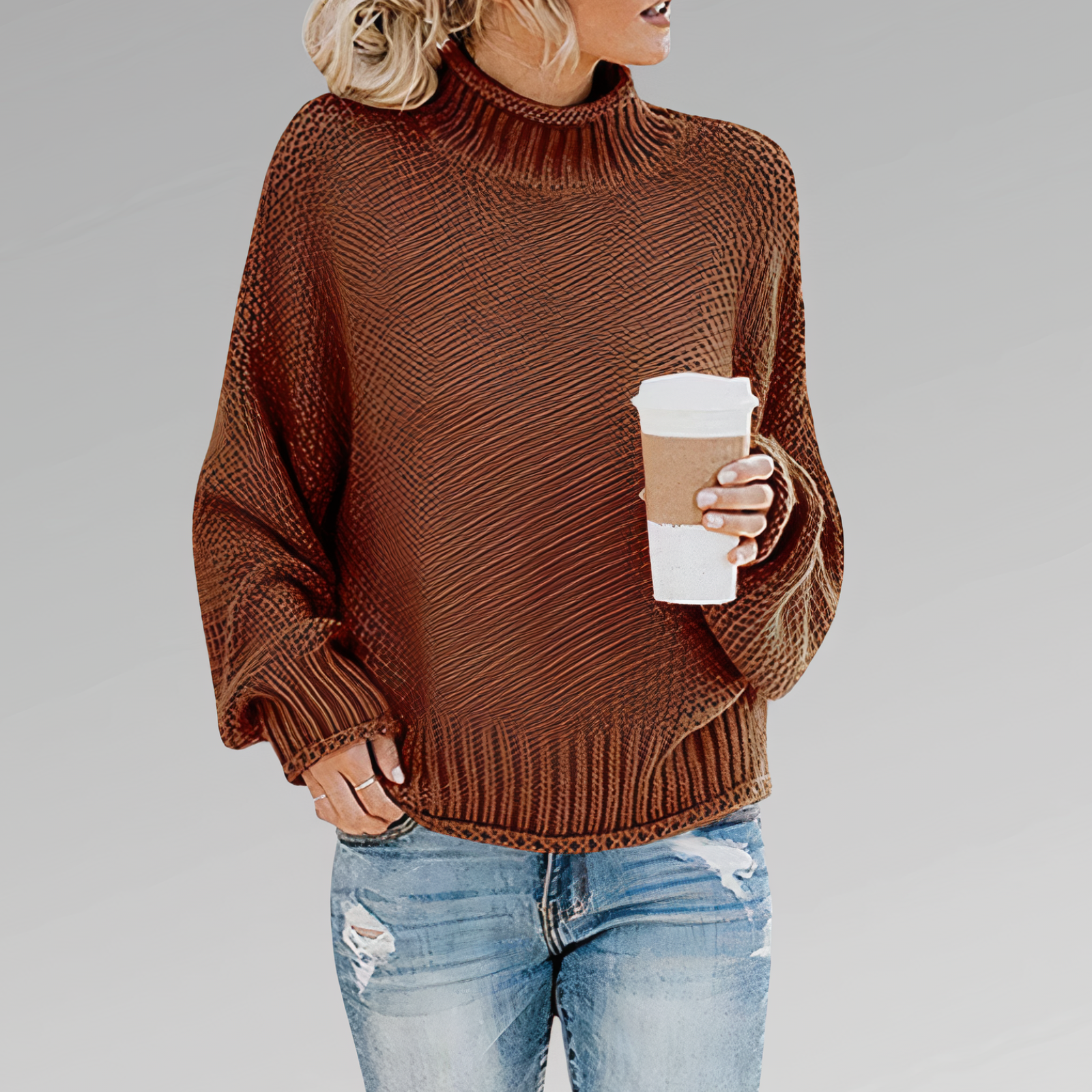 | Knitted turtleneck sweater
