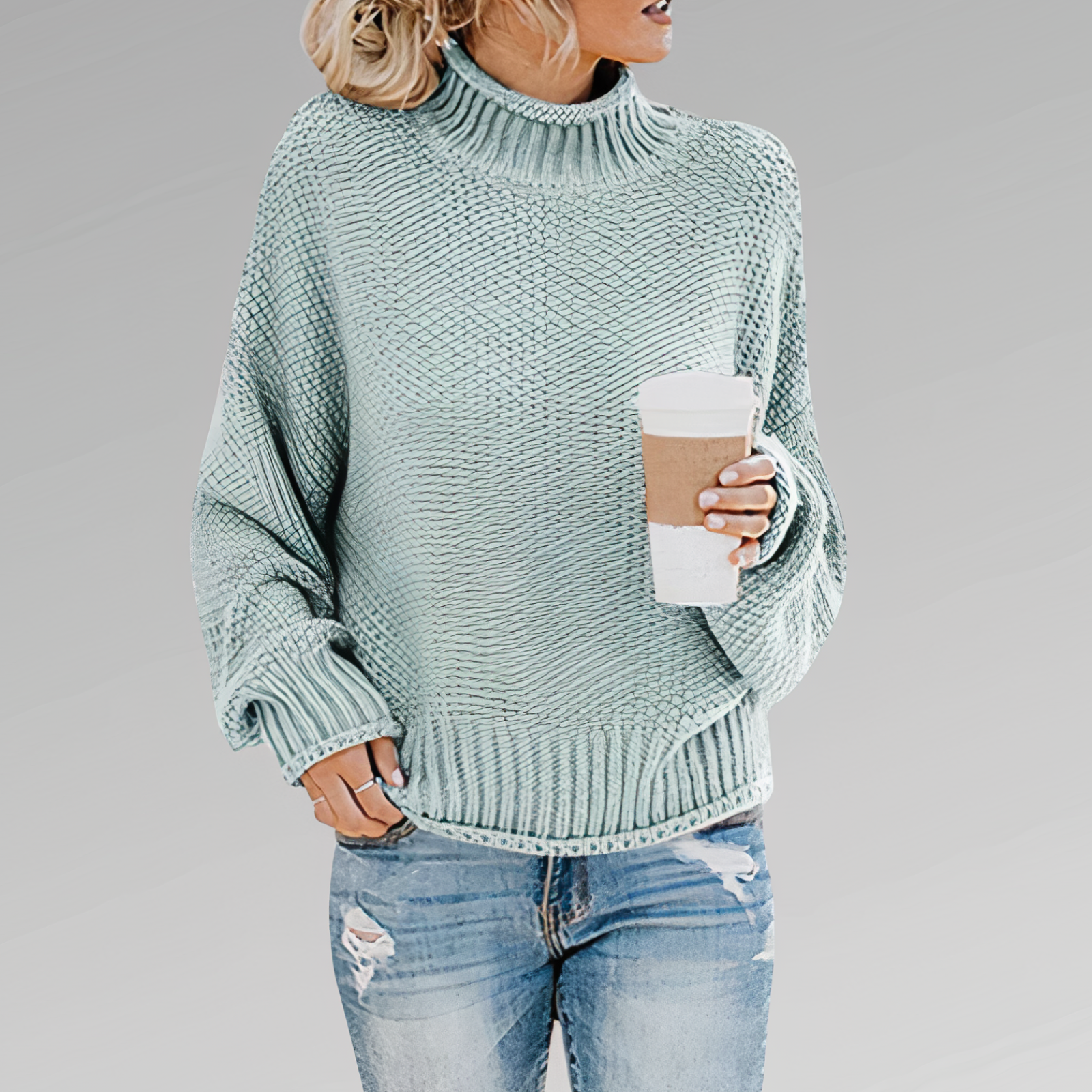 | Knitted turtleneck sweater