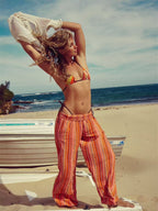 Elastic Waist Versatile All-over Print Trendy Women's Trousers