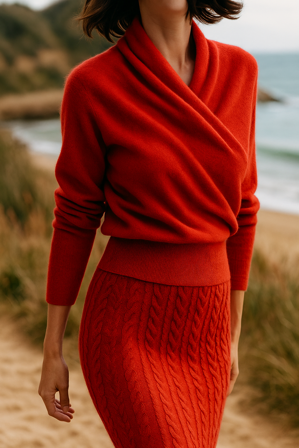 | Women's Wrap Crossover Sweater