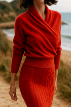 | Women's Wrap Crossover Sweater
