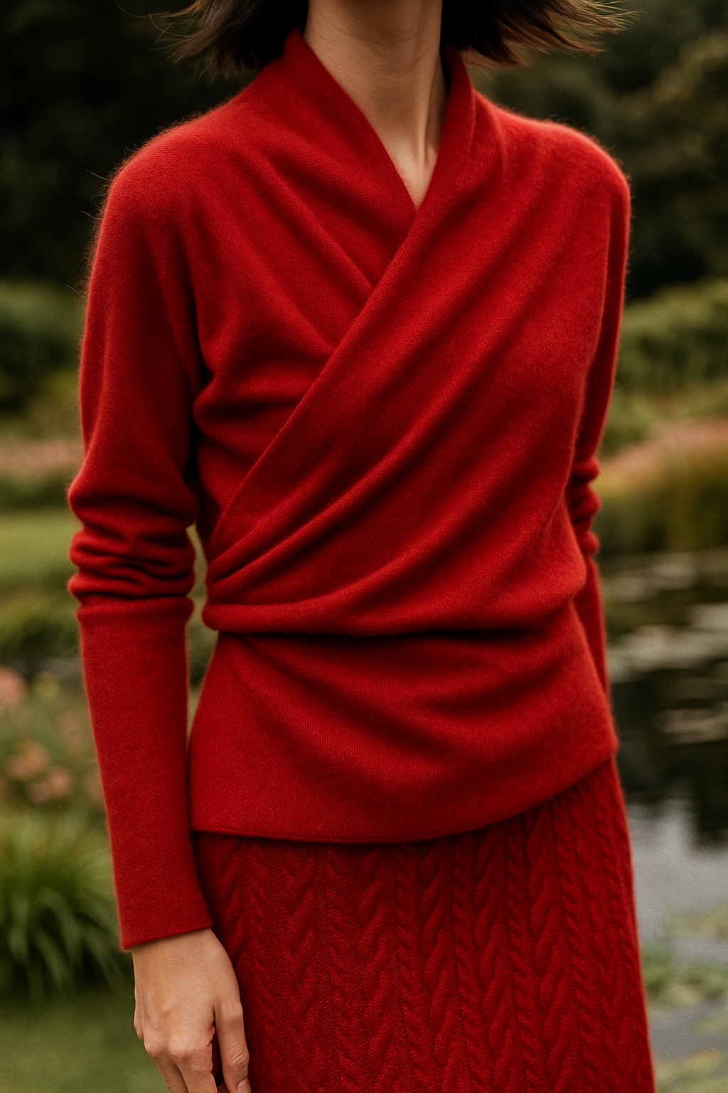 | Women's Wrap Crossover Sweater
