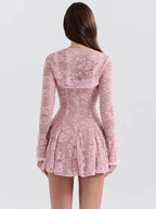 Lace Bolero Mini Dress